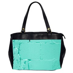 Teal Brick Texture Oversize Office Handbag (2 Sides)