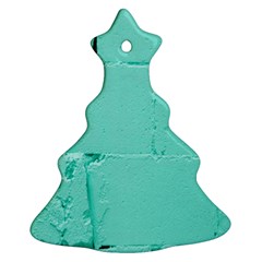 Teal Brick Texture Ornament (Christmas Tree) 