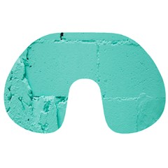 Teal Brick Texture Travel Neck Pillow