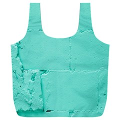 Teal Brick Texture Full Print Recycle Bag (XXL)