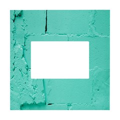 Teal Brick Texture White Box Photo Frame 4  x 6 