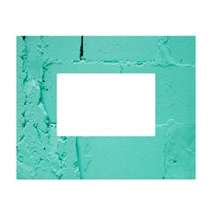 Teal Brick Texture White Tabletop Photo Frame 4 x6  by artworkshop