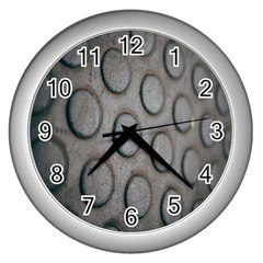 Texture Pattern Wallpaper Wall Clock (silver)