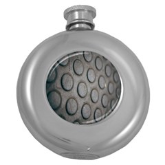 Texture Pattern Wallpaper Round Hip Flask (5 Oz) by artworkshop