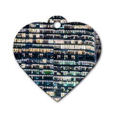 Texture Pattern Dog Tag Heart (one Side) by artworkshop