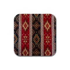 Uzbek Pattern In Temple Rubber Square Coaster (4 Pack)