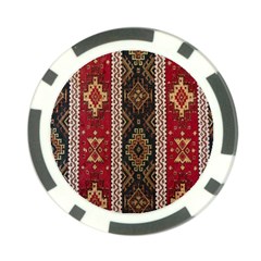 Uzbek Pattern In Temple Poker Chip Card Guard by artworkshop