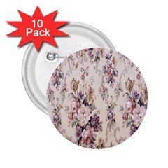 Vintage Floral Pattern 2 25  Buttons (10 Pack) 
