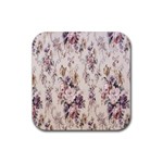 Vintage Floral Pattern Rubber Coaster (Square) Front