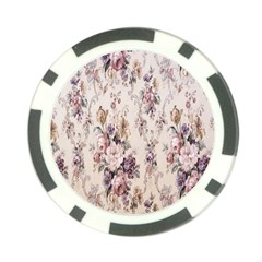 Vintage Floral Pattern Poker Chip Card Guard