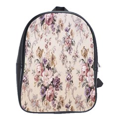 Vintage Floral Pattern School Bag (large)