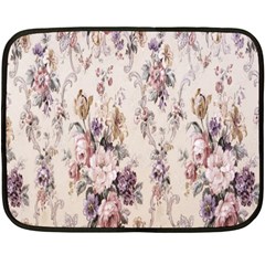 Vintage Floral Pattern Fleece Blanket (mini)