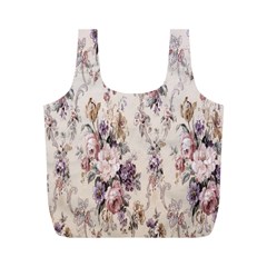 Vintage Floral Pattern Full Print Recycle Bag (m)