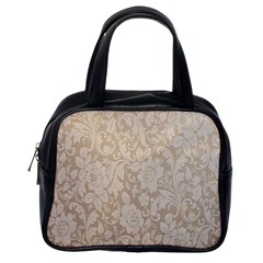 Vintage Wallpaper With Flowers Classic Handbag (one Side)