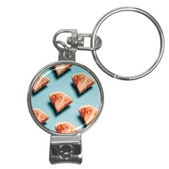Watermelon Against Blue Surface Pattern Nail Clippers Key Chain