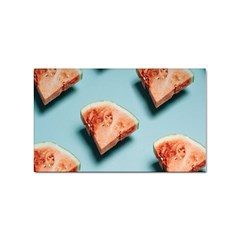 Watermelon Against Blue Surface Pattern Sticker (Rectangular)