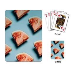 Watermelon Against Blue Surface Pattern Playing Cards Single Design (Rectangle)
