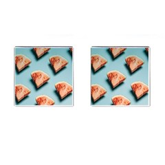 Watermelon Against Blue Surface Pattern Cufflinks (Square)