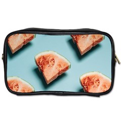 Watermelon Against Blue Surface Pattern Toiletries Bag (Two Sides)