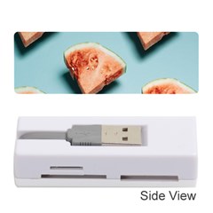 Watermelon Against Blue Surface Pattern Memory Card Reader (Stick)