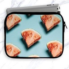 Watermelon Against Blue Surface Pattern Apple iPad 2/3/4 Zipper Cases