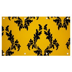 Yellow Regal Filagree Pattern Banner And Sign 7  X 4 