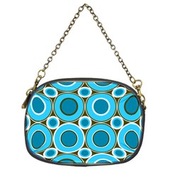 Bitesize Sky Blue Donuts With White Teal  Chain Purse (two Sides) by Mazipoodles