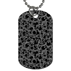 Black And Alien Drawing Motif Pattern Dog Tag (two Sides) by dflcprintsclothing