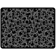 Black And Alien Drawing Motif Pattern One Side Fleece Blanket (large)