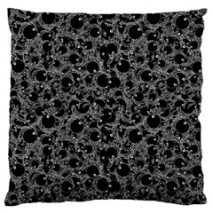 Black And Alien Drawing Motif Pattern Large Cushion Case (two Sides) by dflcprintsclothing