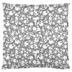 Black And White Alien Drawing Motif Pattern Standard Premium Plush Fleece Cushion Case (two Sides) by dflcprintsclothing