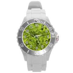 Botanical Motif Plants Detail Photography Round Plastic Sport Watch (l) by dflcprintsclothing