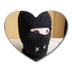 Ski Mask  Heart Mousepad by Holyville