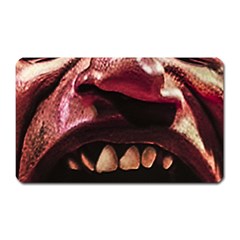 Scary Man Closeup Portrait Illustration Magnet (rectangular) by dflcprintsclothing