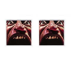 Scary Man Closeup Portrait Illustration Cufflinks (square) by dflcprintsclothing