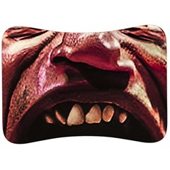 Scary Man Closeup Portrait Illustration Velour Seat Head Rest Cushion by dflcprintsclothing