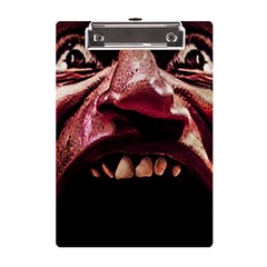 Scary Man Closeup Portrait Illustration A5 Acrylic Clipboard by dflcprintsclothing