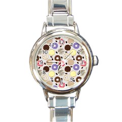 Donuts! Round Italian Charm Watch