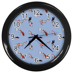 Koi! Wall Clock (black) by fructosebat