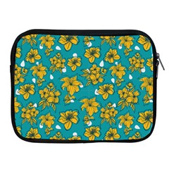 Turquoise And Yellow Floral Apple Ipad 2/3/4 Zipper Cases by fructosebat
