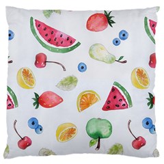 Fruit! Large Premium Plush Fleece Cushion Case (two Sides) by fructosebat