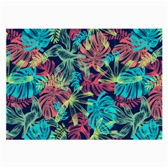 Neon Leaves Large Glasses Cloth (2 Sides) by fructosebat