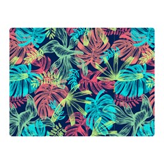 Neon Leaves Premium Plush Fleece Blanket (Mini)