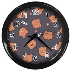 Bears! Wall Clock (black) by fructosebat