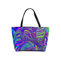 Abstract With Blue Classic Shoulder Handbag