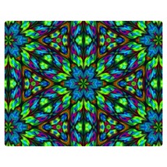 Blue Green Kaleidoscope Premium Plush Fleece Blanket (medium) by bloomingvinedesign