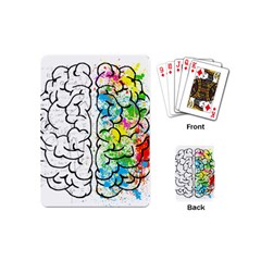 Brain-mind-psychology-idea-drawing Playing Cards Single Design (mini) by Jancukart