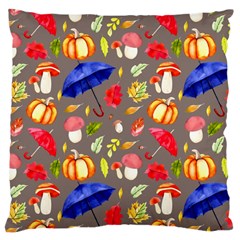 Autumn Seamless Background Leaves Large Cushion Case (two Sides) by Jancukart