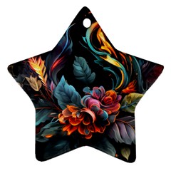 Flowers Flame Abstract Floral Ornament (star)