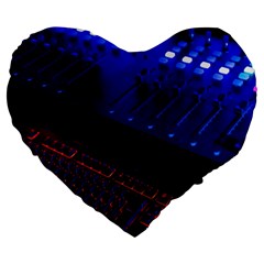 Mixer Console Audio Mixer Studio Large 19  Premium Heart Shape Cushions by Jancukart
